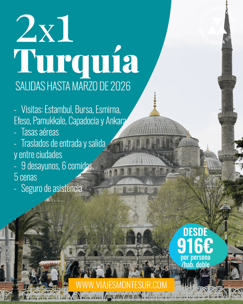 Viaje a Turquía 2x1 desde Madrid