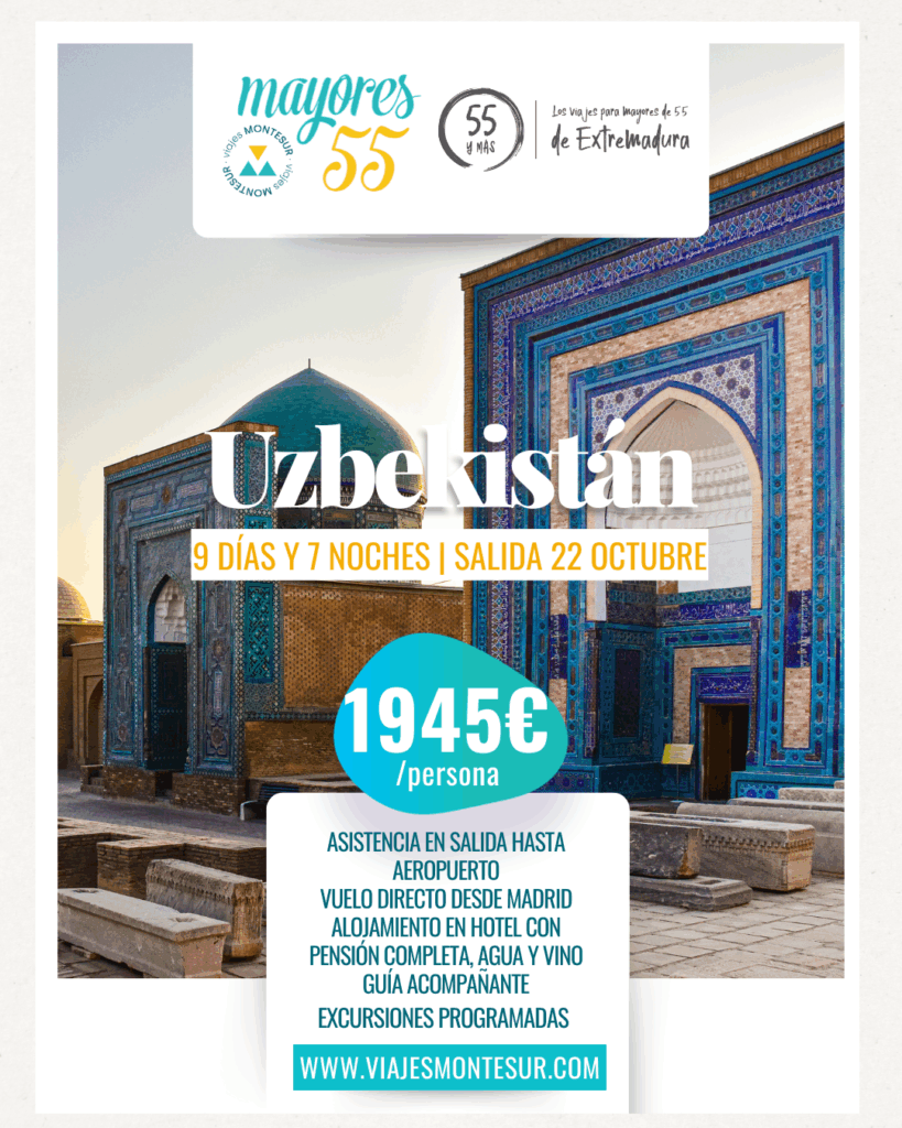 Viaje a Uzbekistán para mayores de 55 años