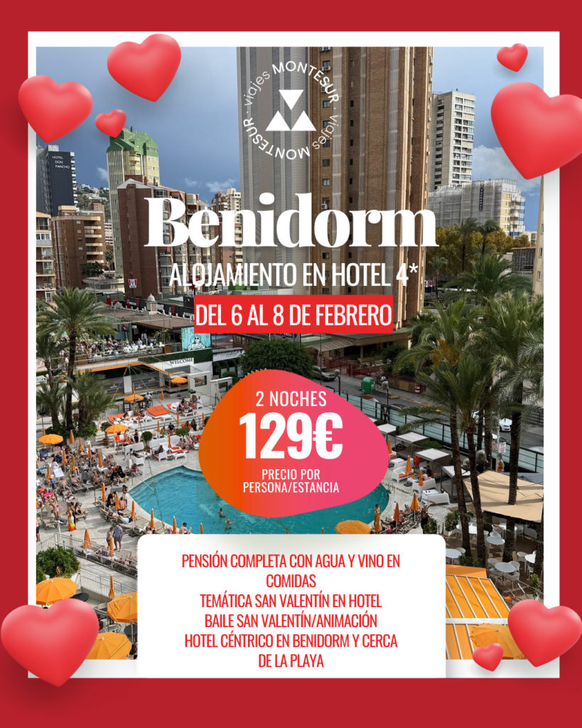 San Valentín en Benidorm 2026: 2 Noches en Hotel Marina Resort 4*