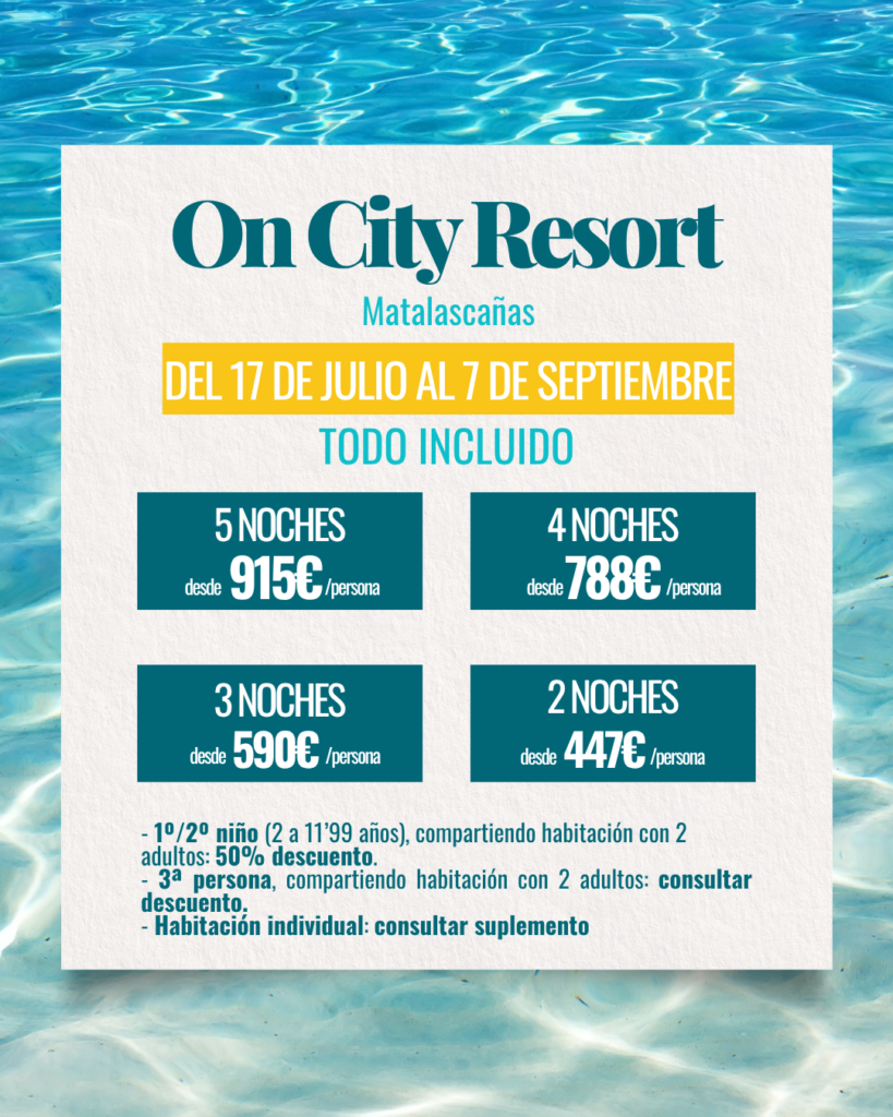 On City Resort Matalascañas: verano infinito en la costa de Huelva 17 de julio al 7 de septiembre
