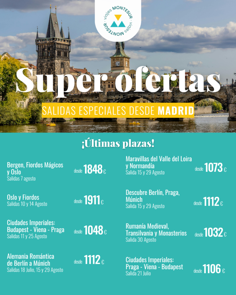 Grandes circuitos por Europa con salidas especiales desde Madrid