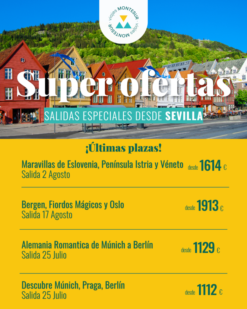 Circuitos únicos por Europa con salida desde Sevilla