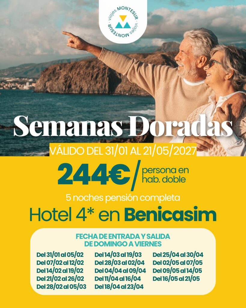 Relájate en la Costa Azahar: 5 noches en hotel 4★ en Benicasim con pensión completa desde 244€